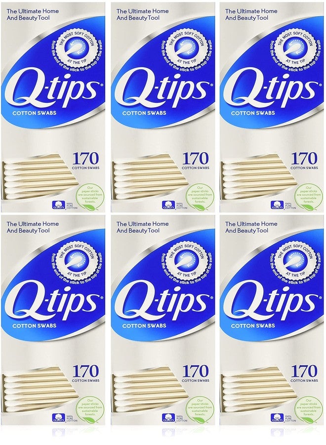 Q-Tips Cotton Swabs, 170 Count, 6-Pack